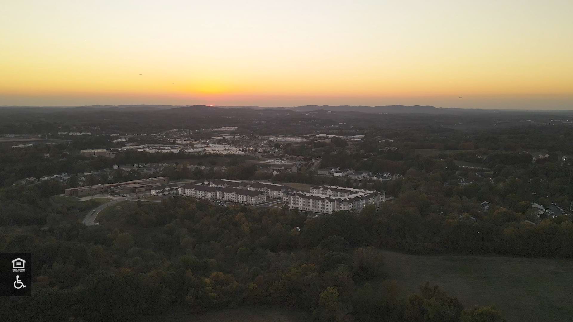 Drone Shot of Ravelle Apartment Community in Southeast Nashville community of Antioch