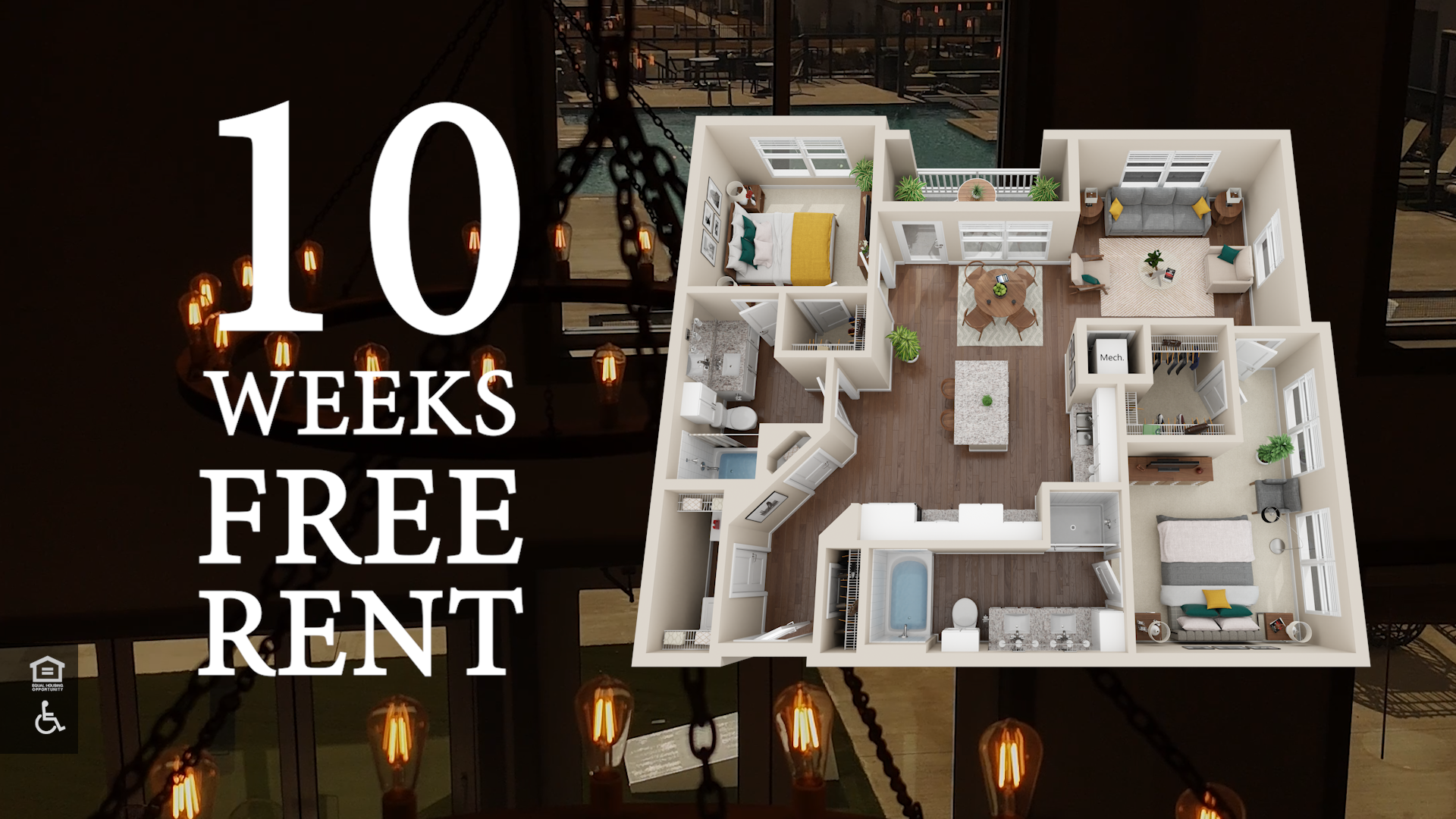 Floor Plan Map and Graphic that reads 