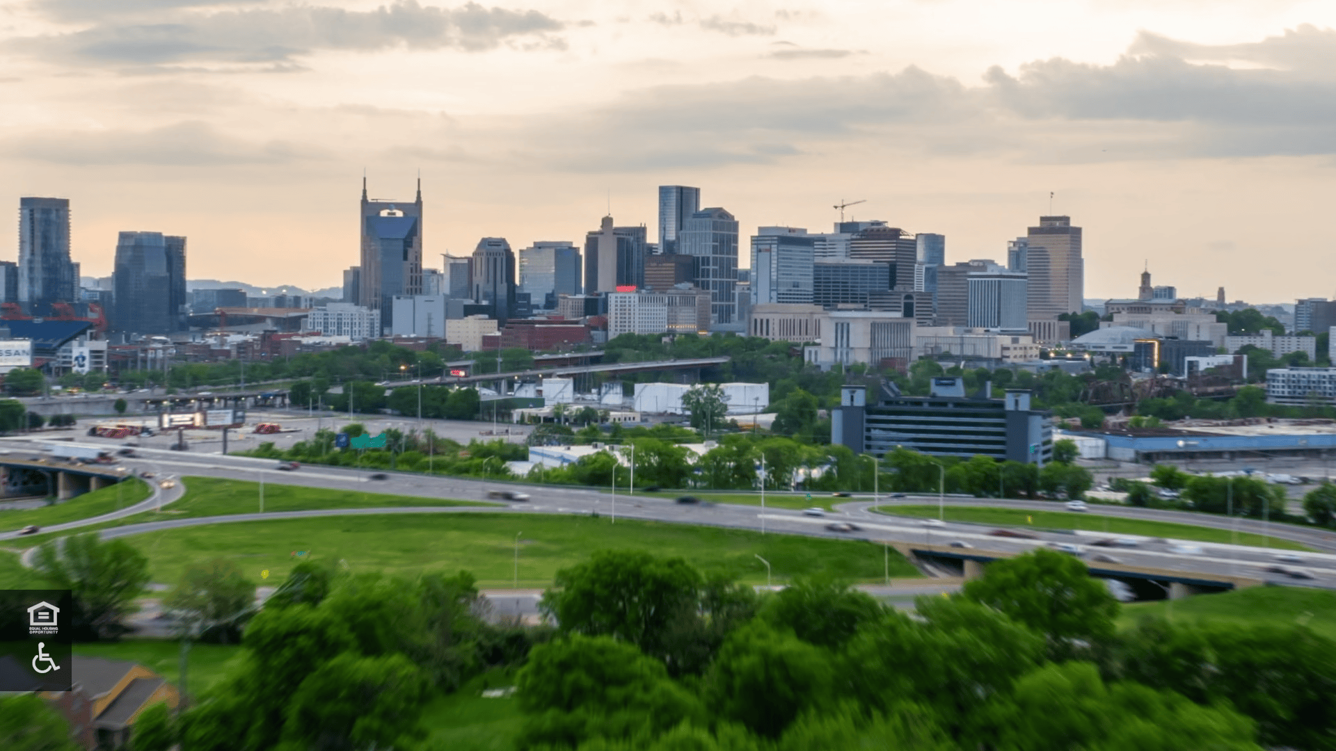 The skyline of Nashville, Tennessee