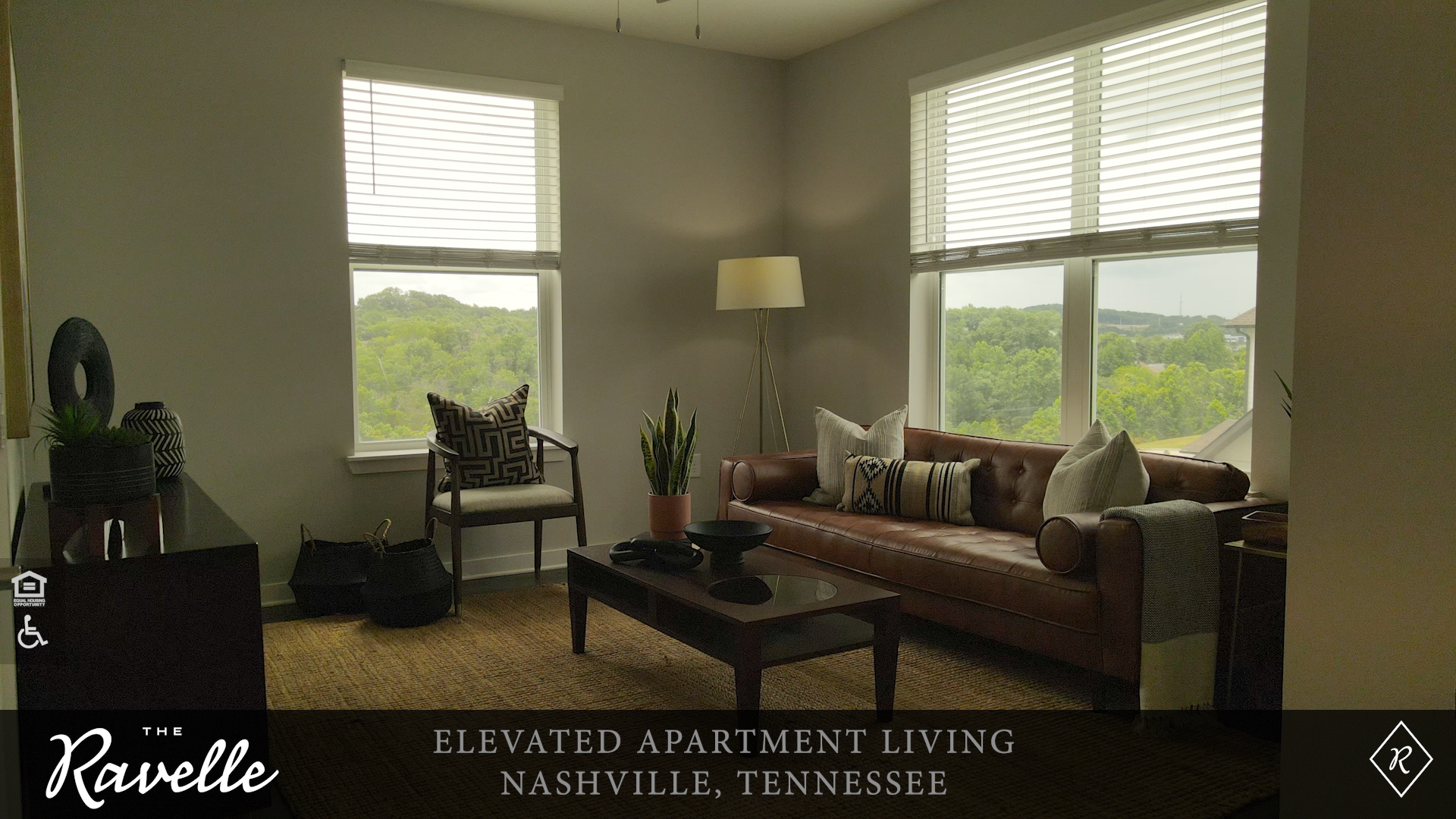 Large Windows Look Out From Perspective Floor Plan to The Surrounding Tennessee Hills
