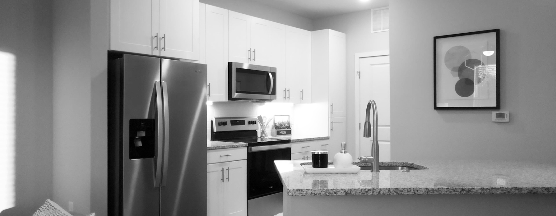 1B/1B Scene Floor Plan: Kitchen Spotlight