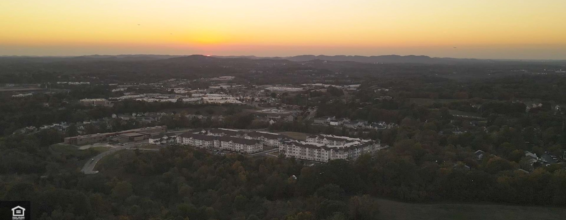 Drone Shot of Ravelle Apartment Community in Southeast Nashville community of Antioch