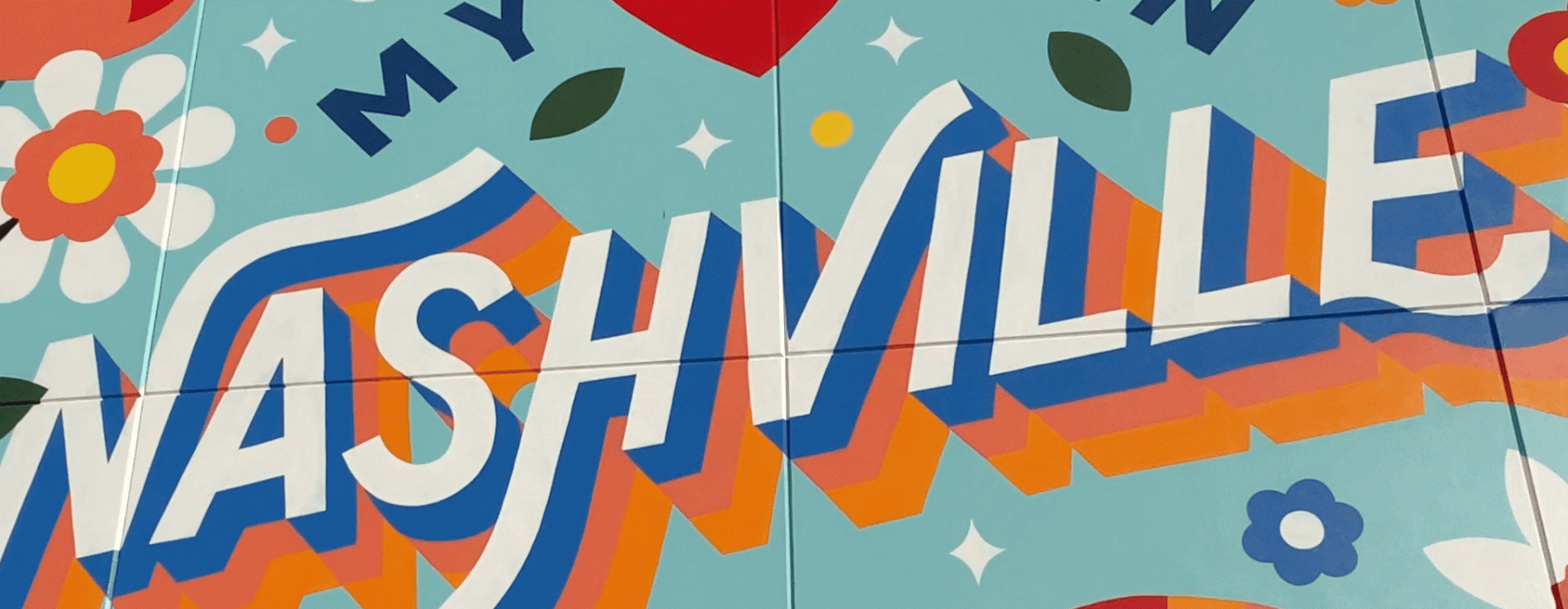 The Mural at the Tanger Outlet Mall in Nashville, which is just minutes from The Ravelle apartment community.