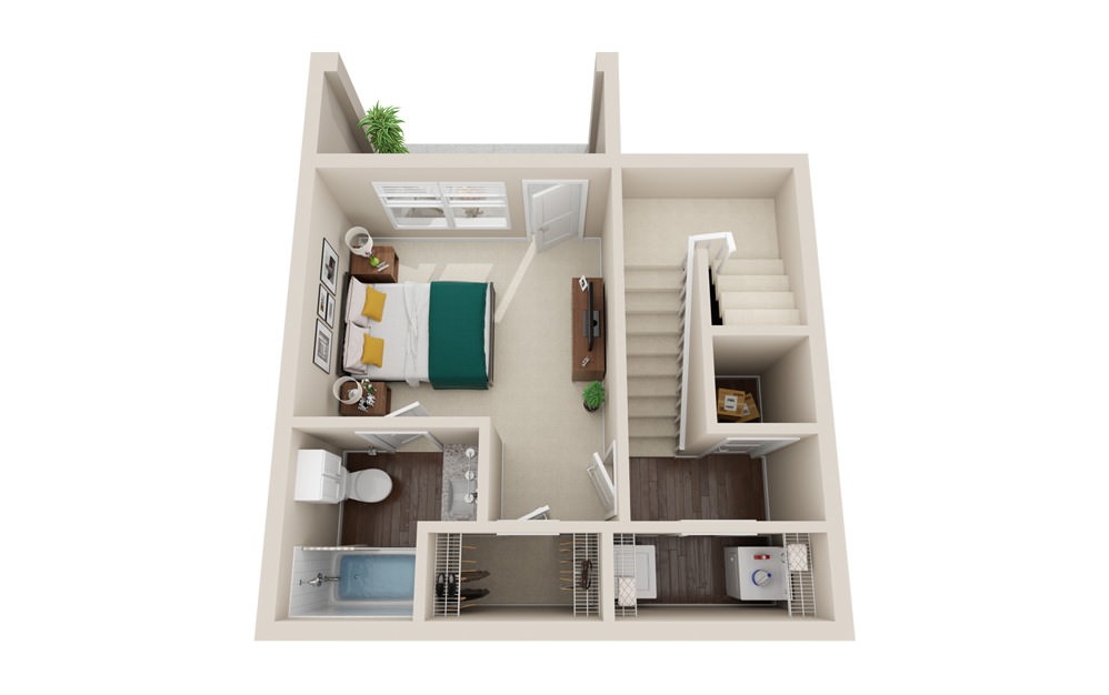 Elevate - 3 bedroom floorplan layout with 3.5 baths and 1833 square feet. (Floor 1)