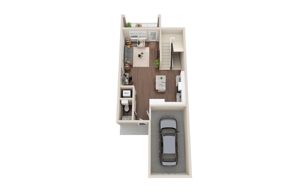 Elevate - 3 bedroom floorplan layout with 3.5 baths and 1833 square feet. (Floor 2)